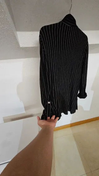 Blazer rayas blancas botones manga