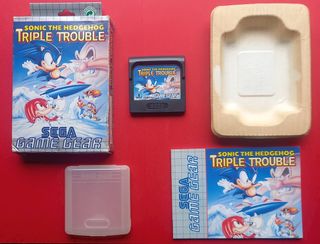 Sonic Triple Trouble Sega Game Gear Caja y Manual