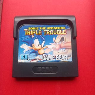 Sonic Triple Trouble Sega Game Gear Caja y Manual