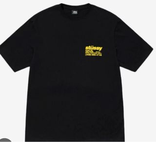 Camiseta Stüssy NUEVA ,Negra y Amarilla, Talla M