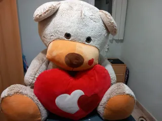 Oso de peluche gigante con corazón