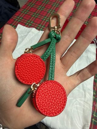 Portachiavi ciliegie con portamonete