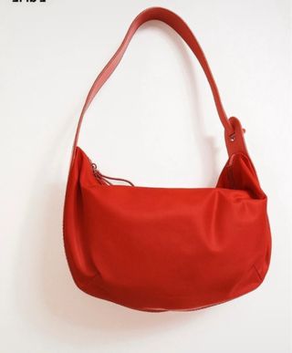 Borsa a spalla Furla hobo nylon rosso Y2K