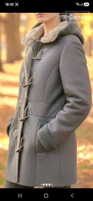 Abrigo parka mujer gris L/XL