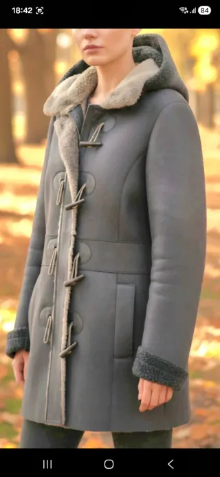 Abrigo parka mujer gris L/XL