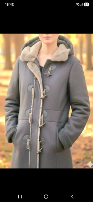 Abrigo parka mujer gris L/XL