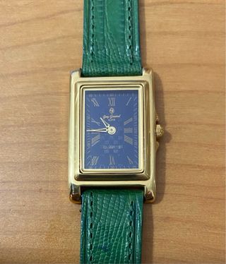 Orologio Guy Gosard Rettangolare Oro e Verde