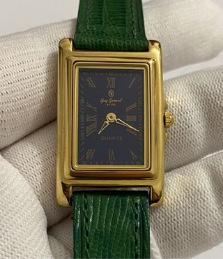 Orologio Guy Gosard Rettangolare Oro e Verde