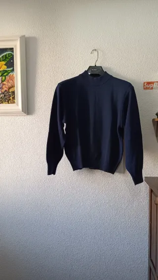 Jersey cuello alto azul marino Talla L