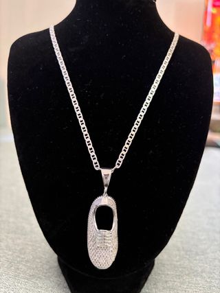 Cadena Plata 925 Colgante Zapatilla