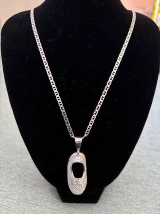 Cadena Plata 925 Colgante Zapatilla