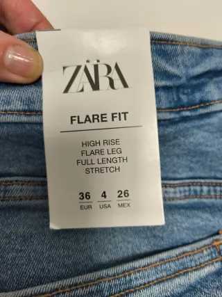 Vaqueros Zara Talla 36 Botones