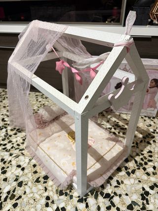 Cuna María Princess con dosel y guirnalda