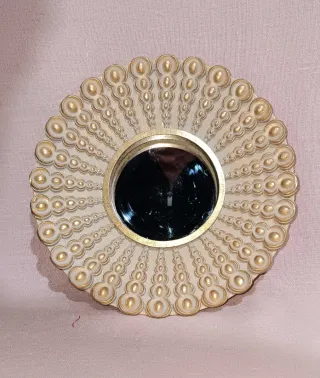 Espejo Marco Dorado Redondo 20cm