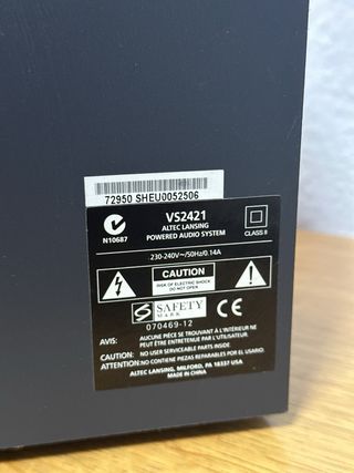 Altavoces Altec Lansing VS2421 con Subwoofer