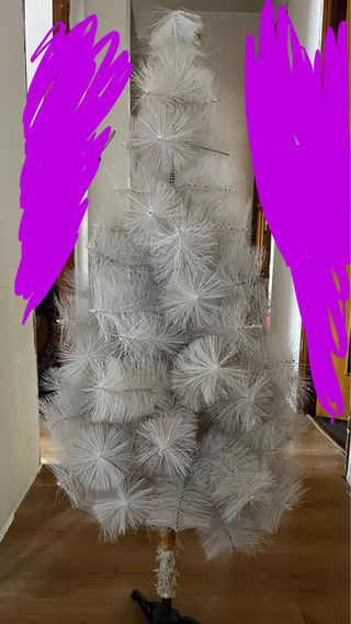 Árbol de Navidad blanco de plástico