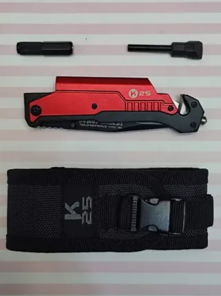 OFERTA! K25 ROJA + LINTERNA + PEDERNAL + FUNDA