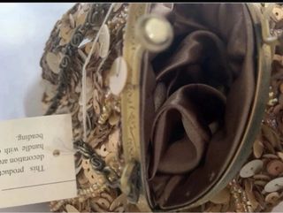 Pochette Menbur oro paillettes NWT