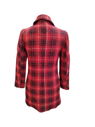 Abrigo Desigual cuadros rojo y verde