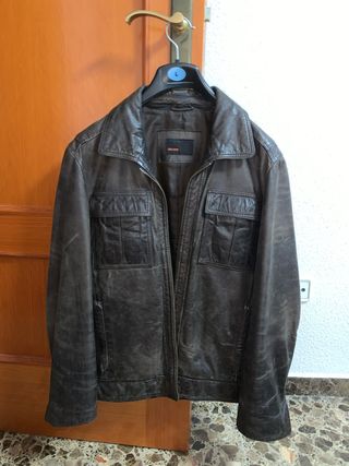 Chaqueta de Piel Zara Talla L