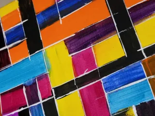 Quadro astratto multicolor