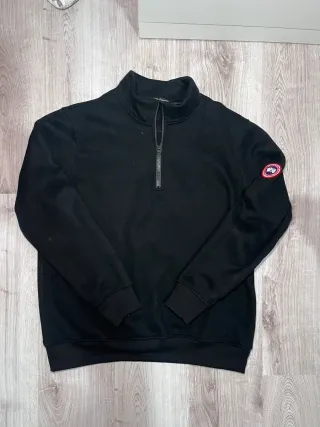 Jersey Canada Goose Negro Media Cremallera