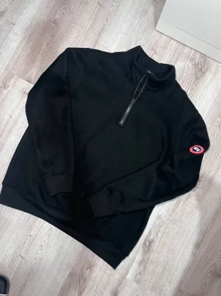 Jersey Canada Goose Negro Media Cremallera