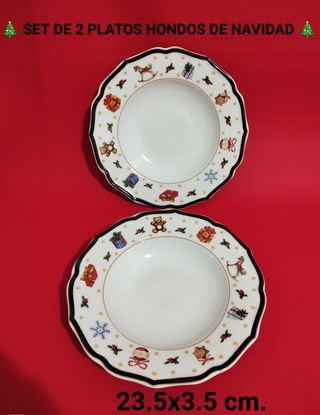 Set 2 Piatti Profondi Natale
