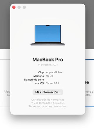Macbook Pro M1 Pro 14 pulgadas