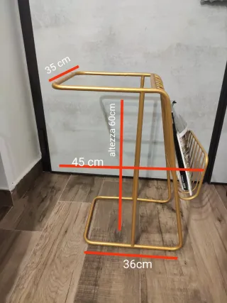 Portariviste in metallo dorato