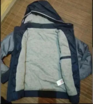 Chaqueta niño azul y gris