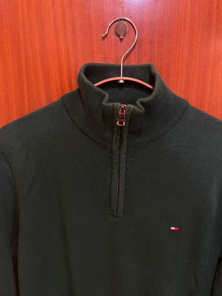 Jersey Tommy Hilfiger cuello alto verde