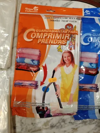 Lote 7 Bolsas Compresión Ropa Mantas