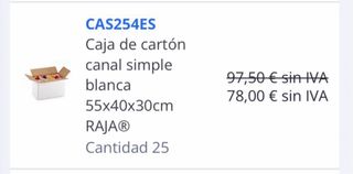 lote de 20 cajas nuevas de doble canal 55 x 40 x30