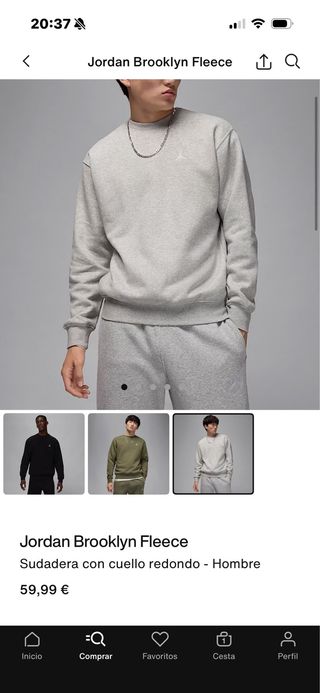 Conjunto Nuevo Jordan Brooklyn Fleece Gris