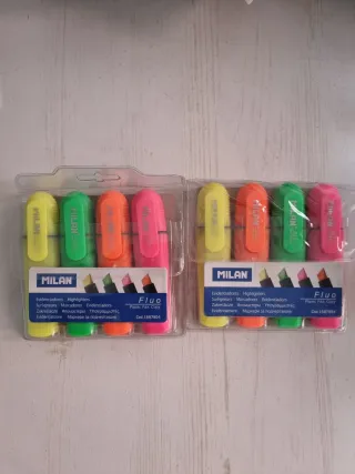 Pack 2 Blisters Marcadores Milan Fluo