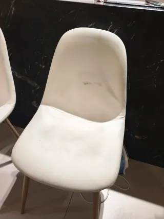 5 Sillas comedor Maisons du Monde blancas  10€ und