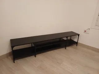 Mueble TV salón negro metal