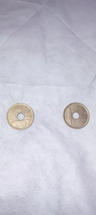 2 Monedas 25 Céntimos