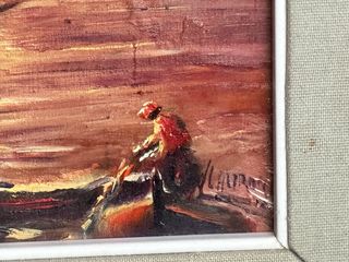 Quadro Olio 30x40 Mare con Barche