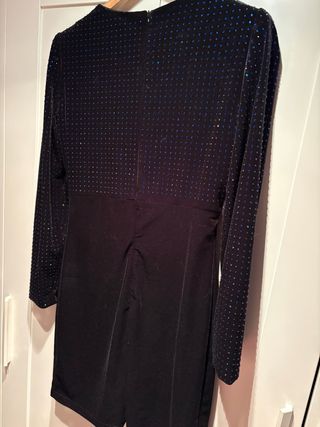 Vestido fiesta negro con brillos