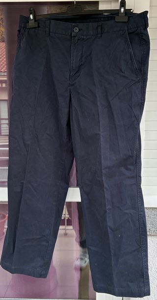 Pantalón Chino Lacoste Azul Marino Algodón