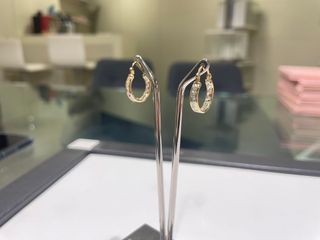 Pendientes Aro Oro 18k Circonitas Blancas