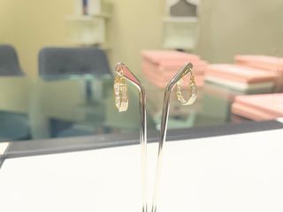 Pendientes Aro Oro 18k Circonitas Blancas