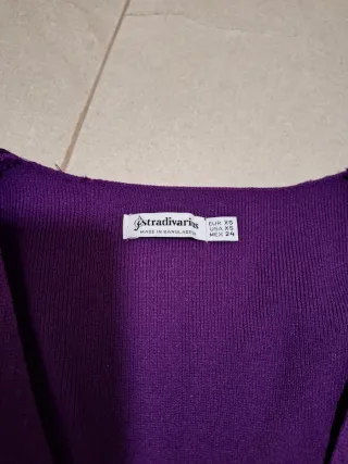 Top morado manga larga