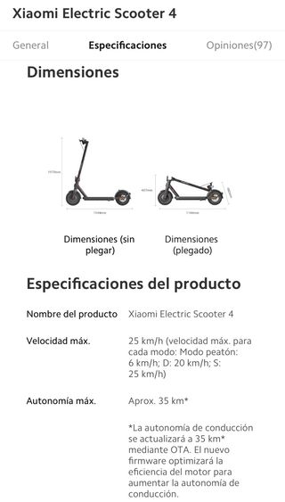 Patinete Eléctrico Xiaomi 4