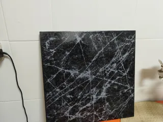 Losa negra efecto mármol