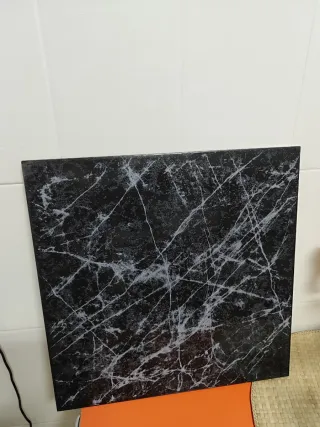 Losa negra efecto mármol