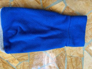 Cappotto cane pile blu/grigio