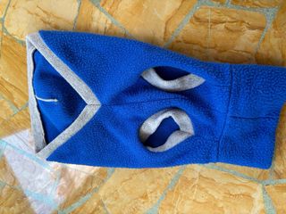 Cappotto cane pile blu/grigio